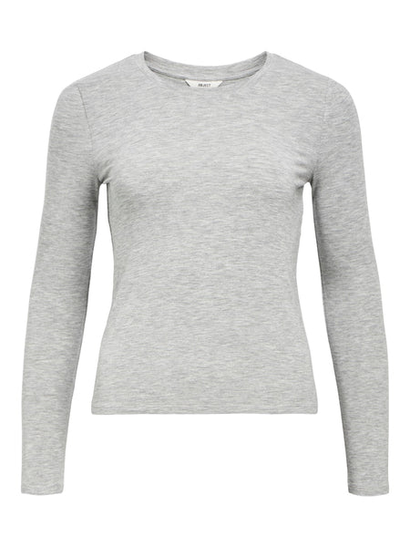 OBJECT Long Sleeve Top in Grey