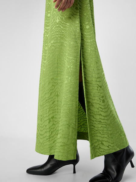 Object Short Sleeve Textured Maxi Dress in Green