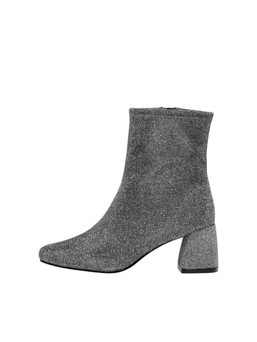 Only Glitter Heeled Boots in Dark Grey