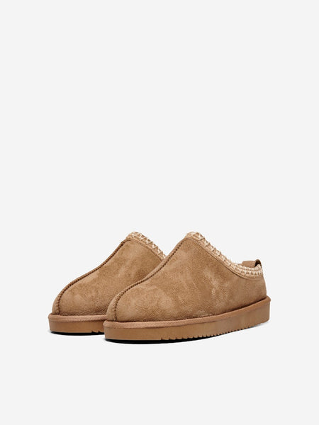 Only Teddy Lined Slipper in Brown