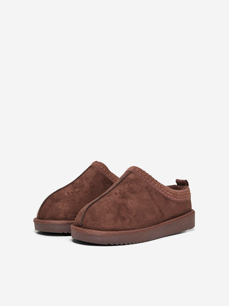 ONLY Teddy Lined Slipper in Brown