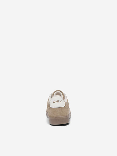 ONLY PU Detail Trainers in Taupe