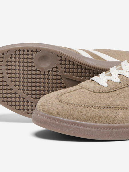 ONLY PU Detail Trainers in Taupe