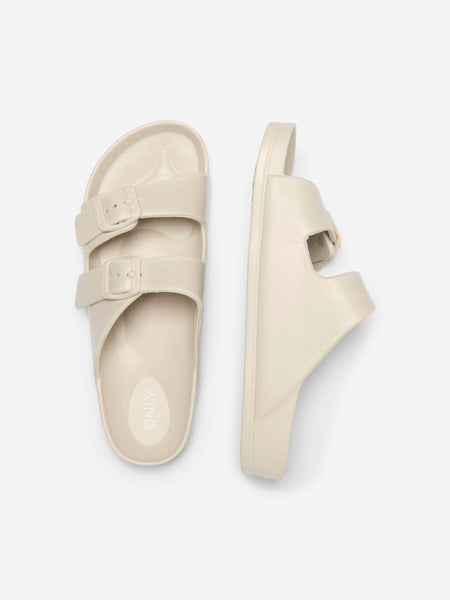 ONLY Double Strap Sandals in Beige