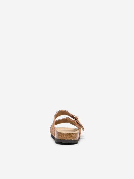 ONLY Double Buckle Sandals in Brown