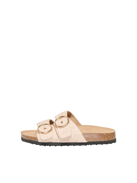 ONLY Double Buckle Sandals in Cream