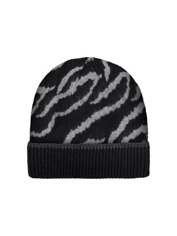 Only Animal Print Beanie in Black