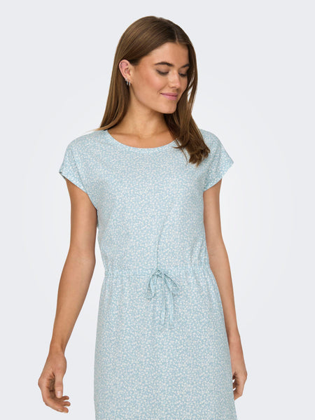Only Floral T-Shirt Dress in Blue
