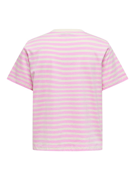 Only Striped T-Shirt in Pink