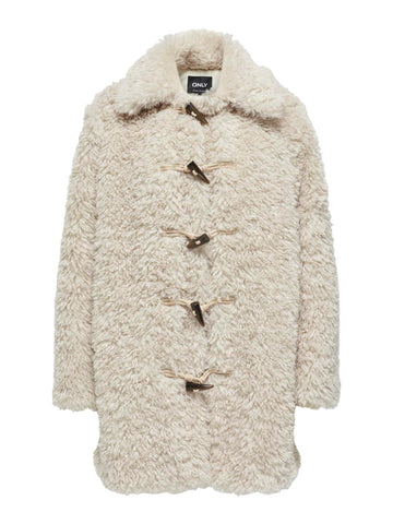 Only Faux fur Coat in Cream