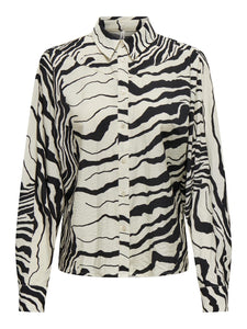 Only Zebra Print Shirt in Cream