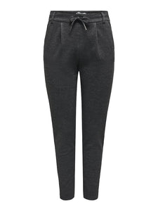 Only Houndstooth Drawstring Trousers in Grey