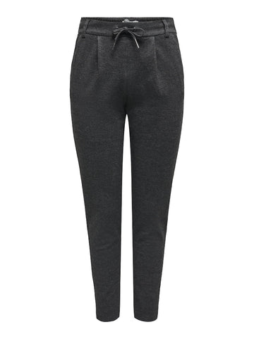 Only Houndstooth Drawstring Trousers in Grey