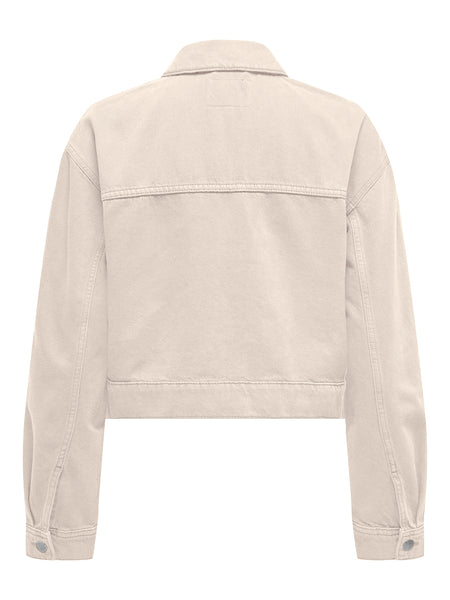 Only Boxy Denim Jacket in Cream