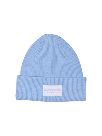 ONLY Knitted "Happiness" Beanie in Blue
