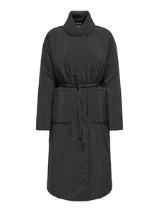 ONLY Long Coat With Belt in Black