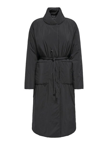 ONLY Long Coat With Belt in Black