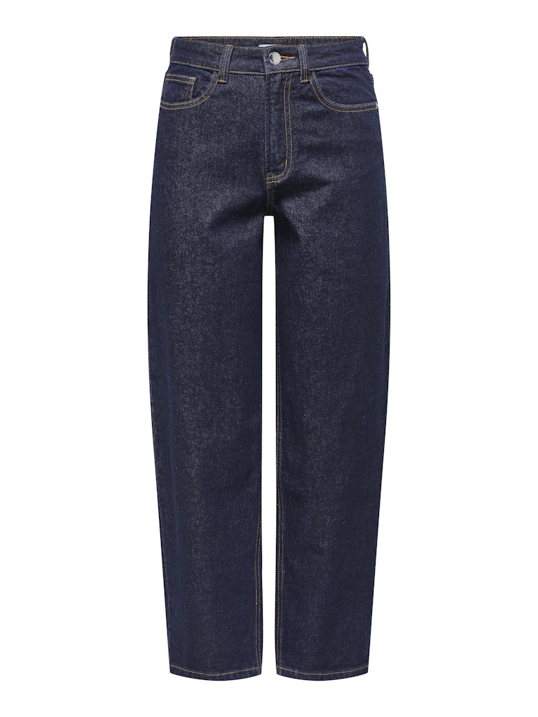 ONLY Cropped Mom Jeans in Dark Blue