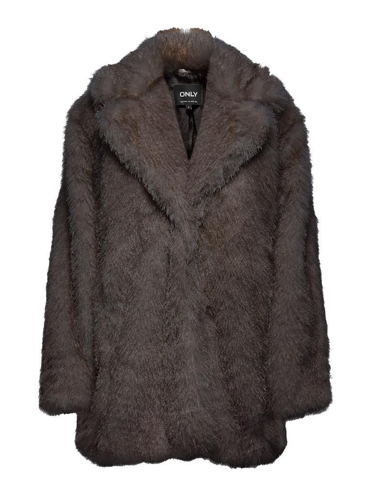 ONLY Faux Fur Coat in Brown