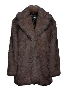 ONLY Faux Fur Coat in Brown