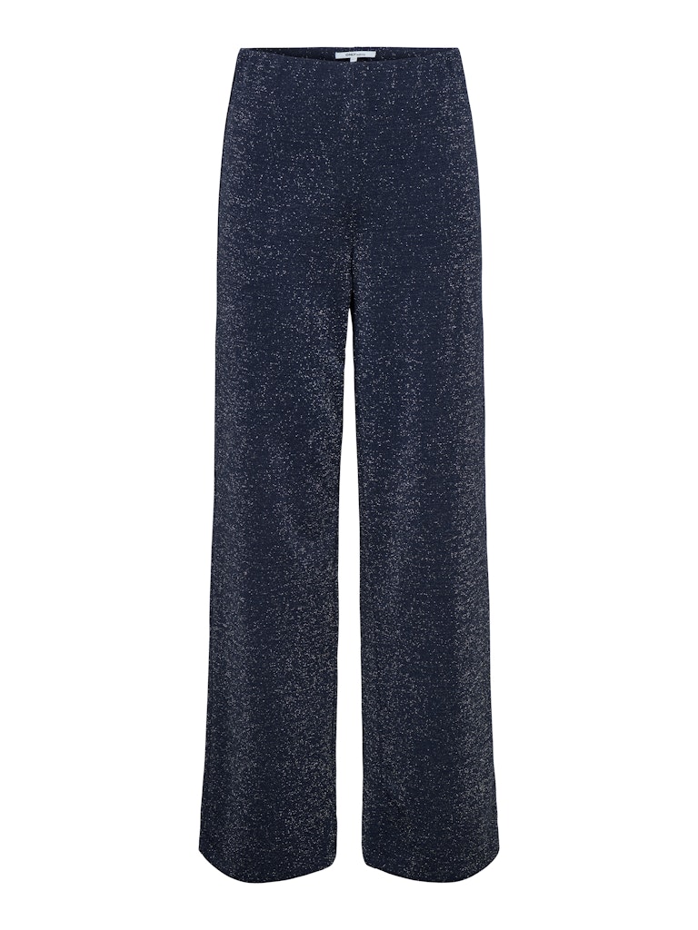 ONLY Wide Leg Glitter Trousers in Navy