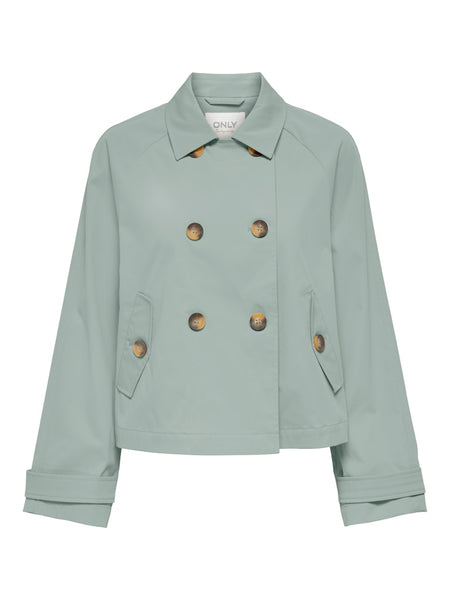 ONLY Short Trench Jacket in Green