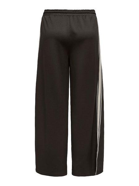 ONLY Side Stripe Wide Leg Joggers in Brown