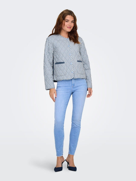 ONLY Quilted Reversible Jacket in Blue