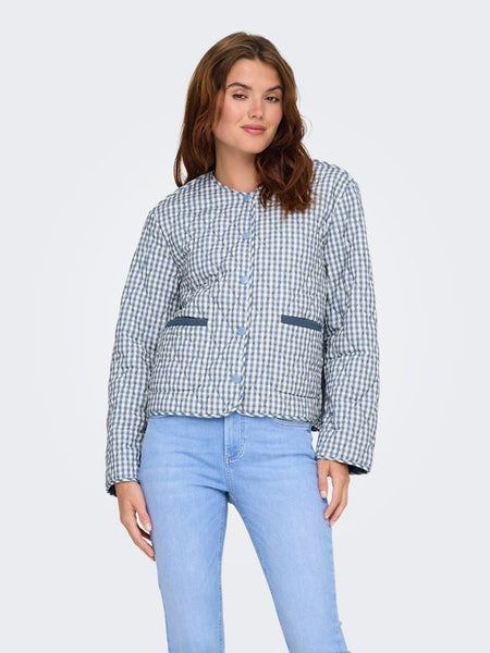 ONLY Quilted Reversible Jacket in Blue