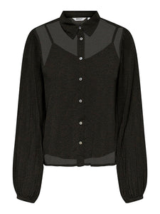 ONLY Leopard Print Plisse Detail Shirt in Brown