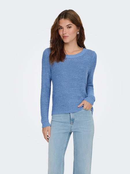 ONLY Long Sleeve Knitted Top in Blue
