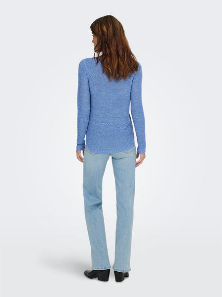 ONLY Long Sleeve Knitted Top in Blue