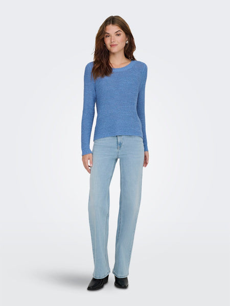 ONLY Long Sleeve Knitted Top in Blue