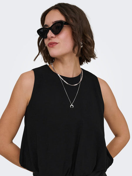 ONLY Sleeveless Balloon Top in Black