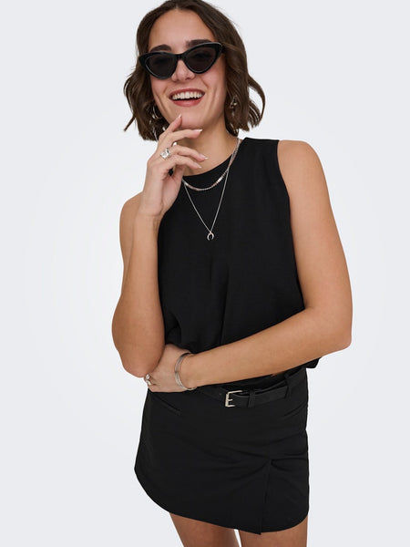ONLY Sleeveless Balloon Top in Black