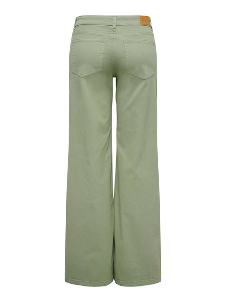ONLY Low Waist Wide Leg Jeans in Green
