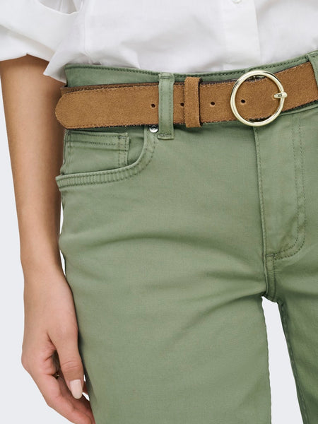 ONLY Low Waist Wide Leg Jeans in Green