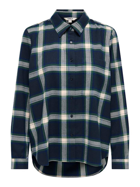 ONLY Checked Shirt in Navy