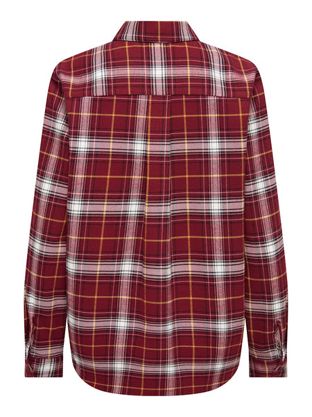 ONLY Checked Shirt in Maroon