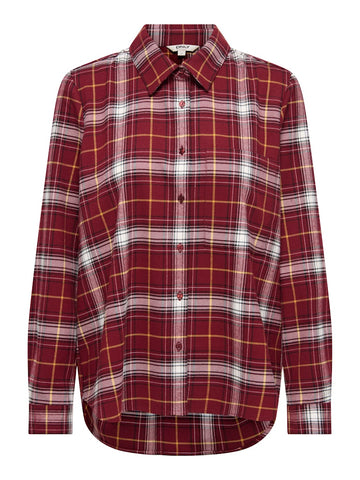 ONLY Checked Shirt in Maroon