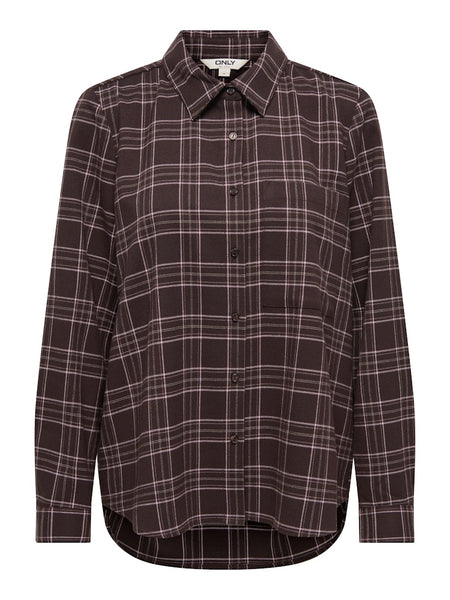 ONLY Checked Shirt in Brown