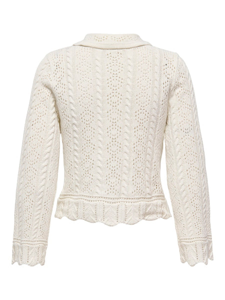 ONLY Structured Cardigan With Collar in Cream