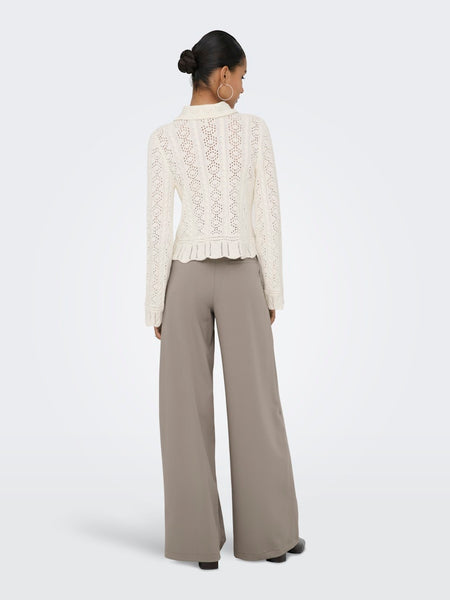 ONLY Structured Cardigan With Collar in Cream