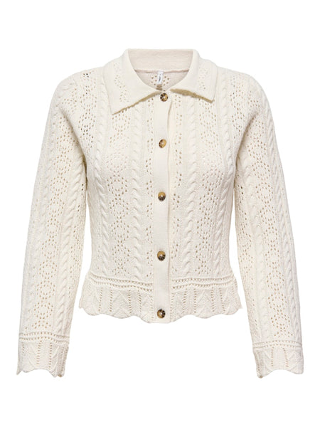 ONLY Structured Cardigan With Collar in Cream