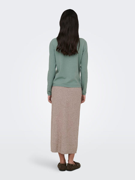 ONLY Long Sleeve O-Neck Knit Jumper in Green