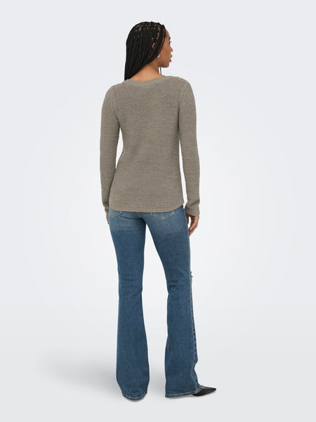 ONLY Long Sleeve Knitted Top in Khaki
