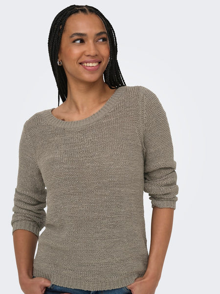 ONLY Long Sleeve Knitted Top in Khaki