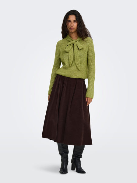 ONLY Bow Detail Knit Jumper in Green