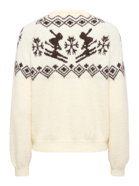 ONLY Knit Ski Jumper in Cream