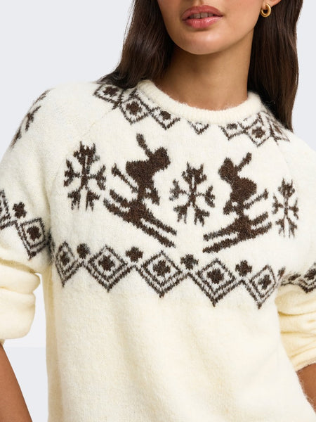 ONLY Knit Ski Jumper in Cream